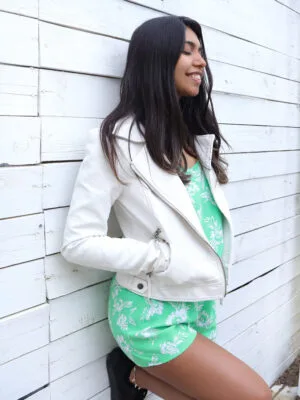 <strong>Noisy May</strong> Chaqueta Biker de Efecto Cuero<br> <strong>Muj XS</strong>