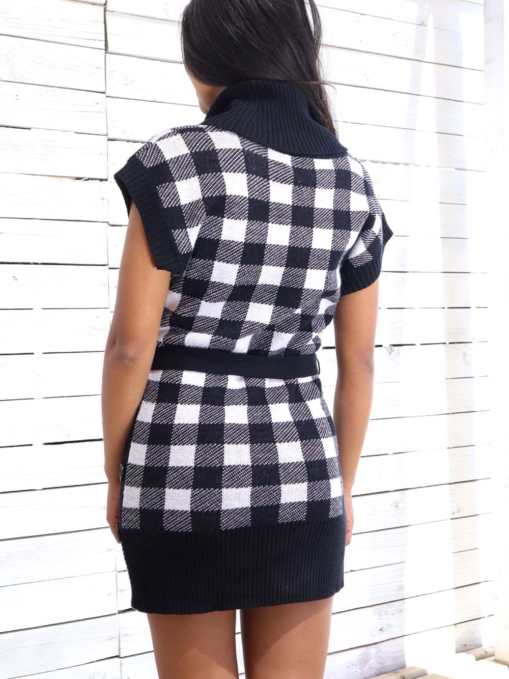 Admit-One-Vestido-sweter-calido-de-cuadros-negro-blanco-con-lazo-en-la-cintura_02