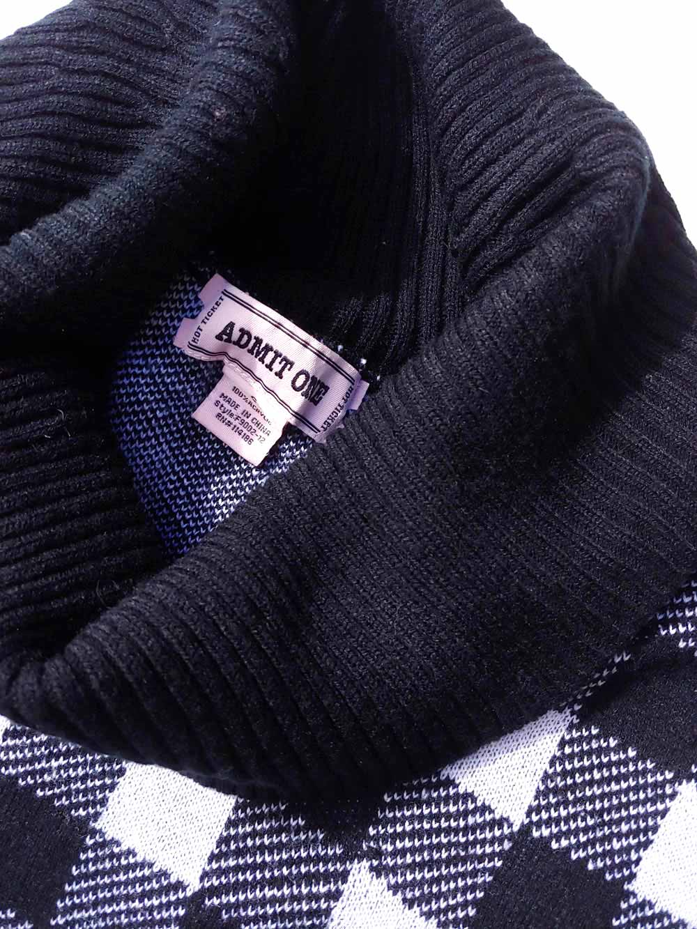 Admit-One-Vestido-sweter-calido-de-cuadros-negro-blanco-con-lazo-en-la-cintura_03