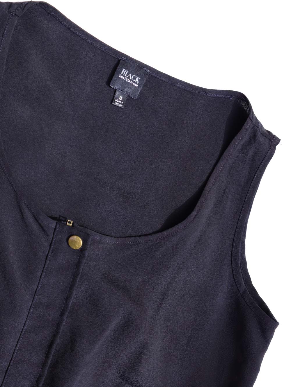 Black-Saks-Fifth-Avenue-enterito-negro-liso-ligero-tapeta-de-botones_04