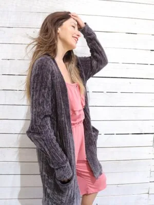 <strong>Zara</strong> Cardigan Estilo Terciopelo <br> <strong>Muj S</strong>